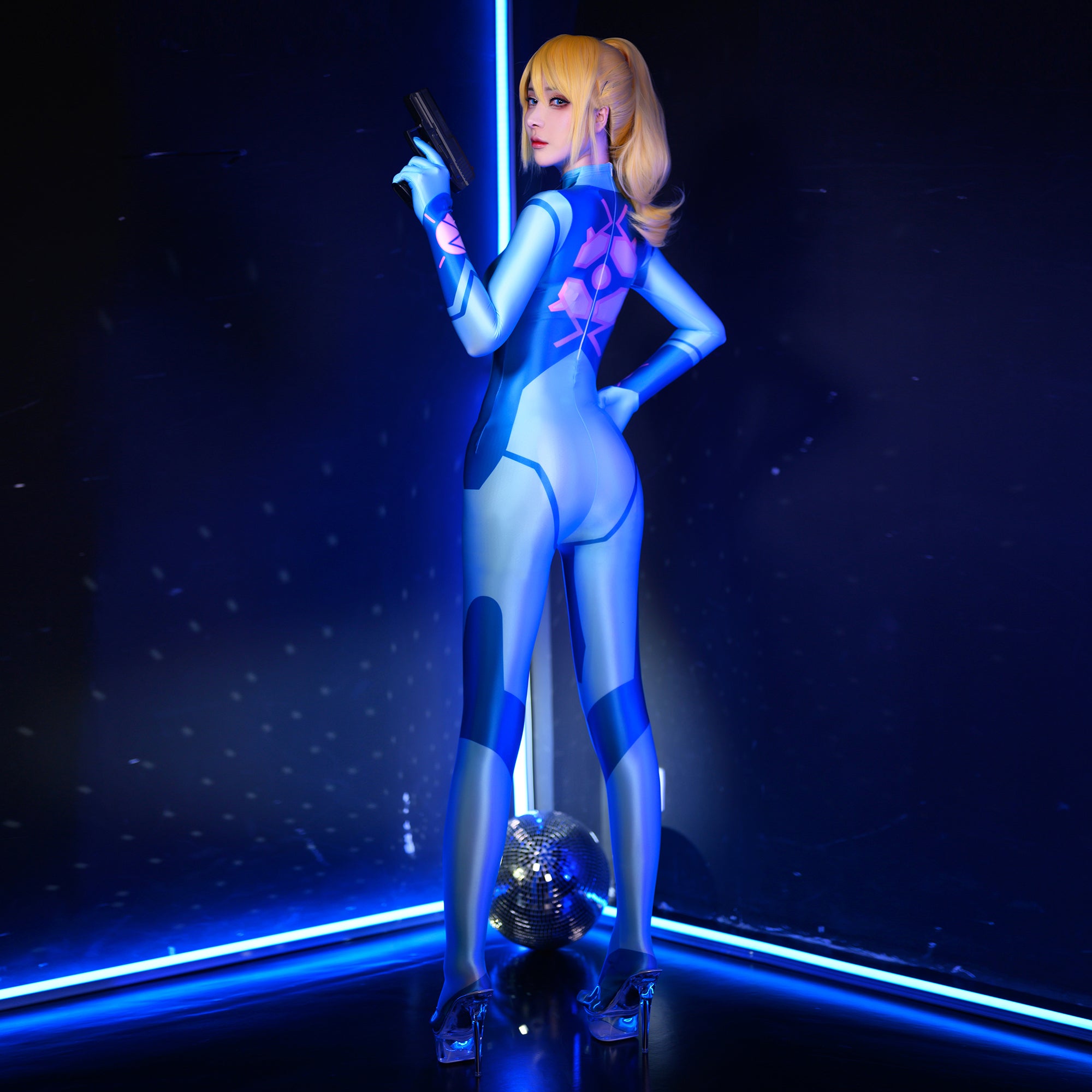 Metroid Samus Aran Zentais Jumpsuit Cosplay Costume