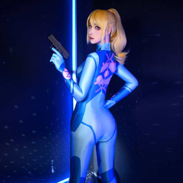 Metroid Samus Aran Zentais Jumpsuit Cosplay Costume