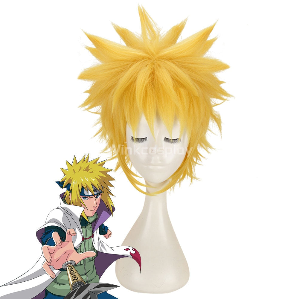 Minato Namikaze from Naruto Halloween Golden Cosplay Wig
