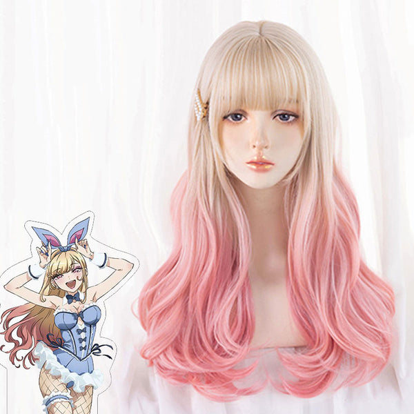 My Dress-Up Darling Sono Bisque Doll Wa Koi Wo Suru Kitagawa Marin Blue Bunny Girl Cosplay Wig