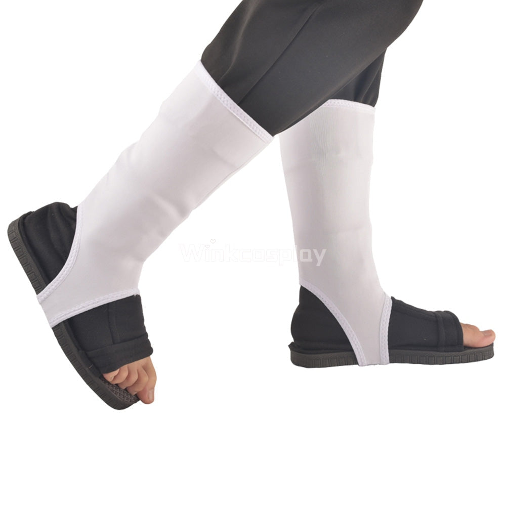 Naruto Akatsuki Halloween White Black Cosplay Shoes - Winkcosplay