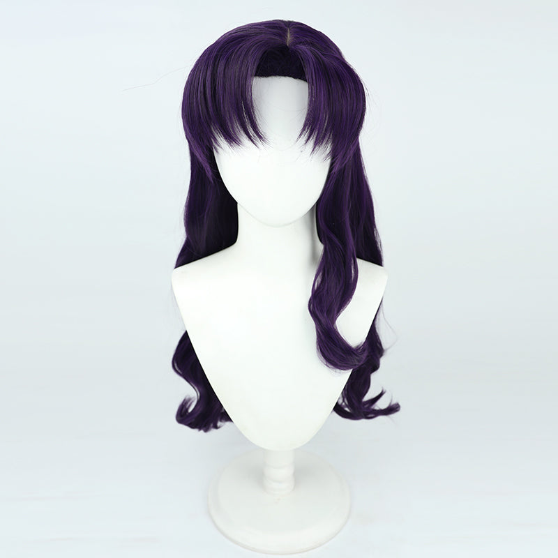 Neon Genesis Evangelion EVA Misato Katsuragi Purple Cosplay Wig