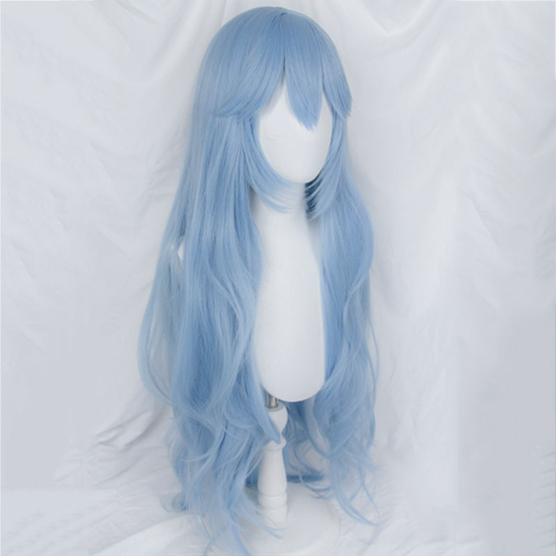 Neon Genesis Evangelion EVA Rei Ayanami Blue Long Wig Cosplay Wig