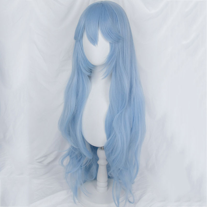 Neon Genesis Evangelion EVA Rei Ayanami Blue Long Wig Cosplay Wig