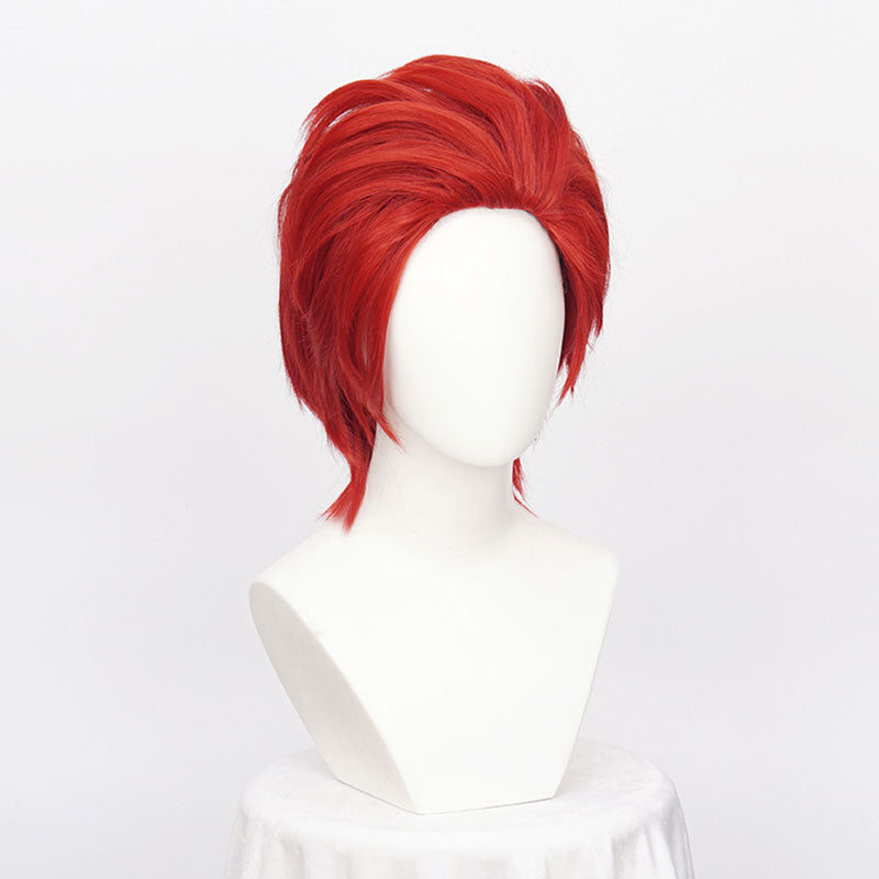 Anime Red Male Cosplay Wig
