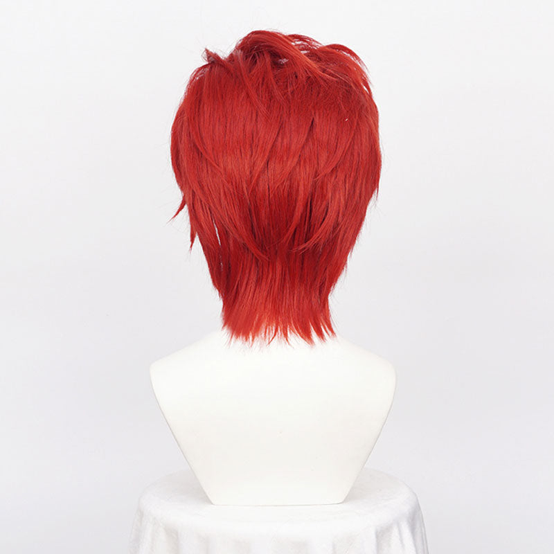 Anime Red Male Cosplay Wig