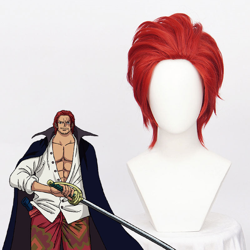 One Piece Film Red 2022 Movie Red Hair Shanks Cosplay Wig