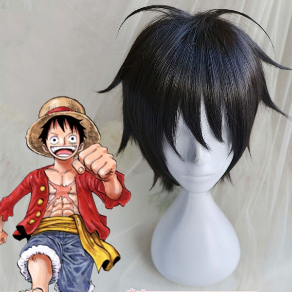 One Piece Monkey D. Luffy Black Cosplay Wig