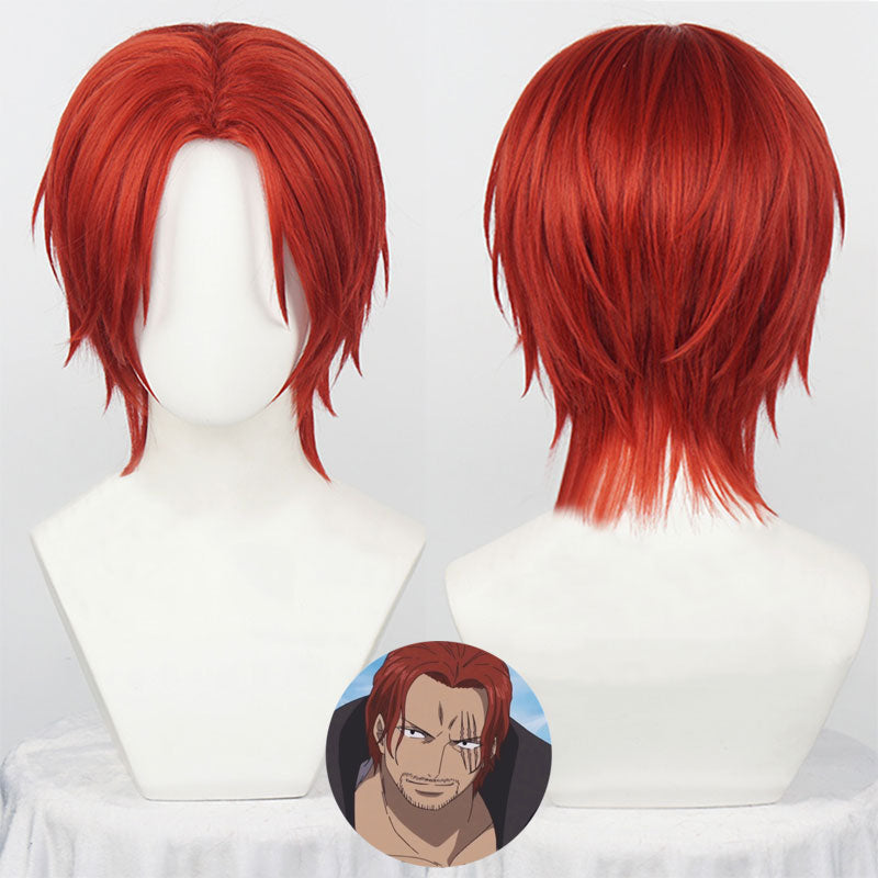 One Piece Red Hair Shanks Red Cosplay Wig