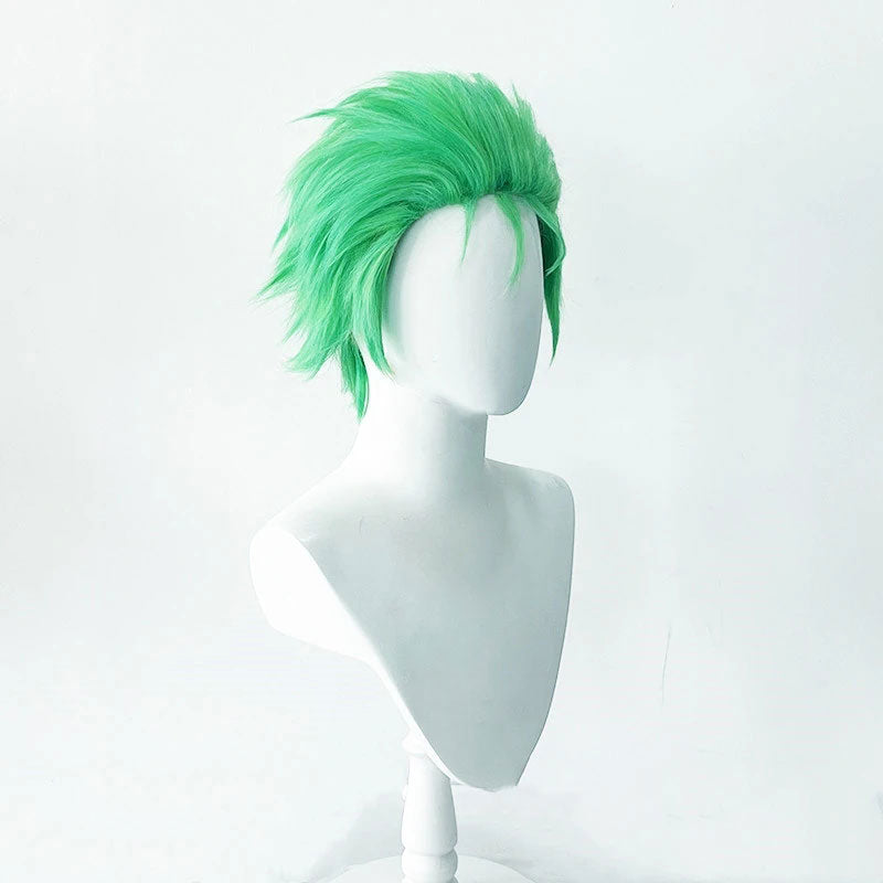 One Piece Roronoa Zoro Green Cosplay Wig - Select Ear clip