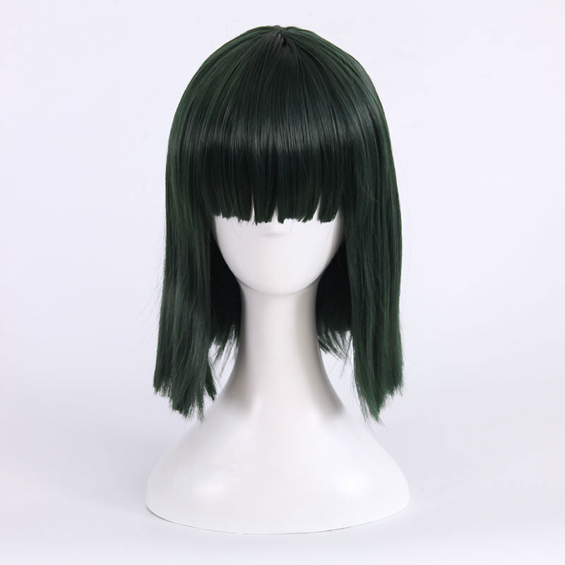 One Punch Man Blizzard of Hell Fubuki Deep Green Cosplay Wig