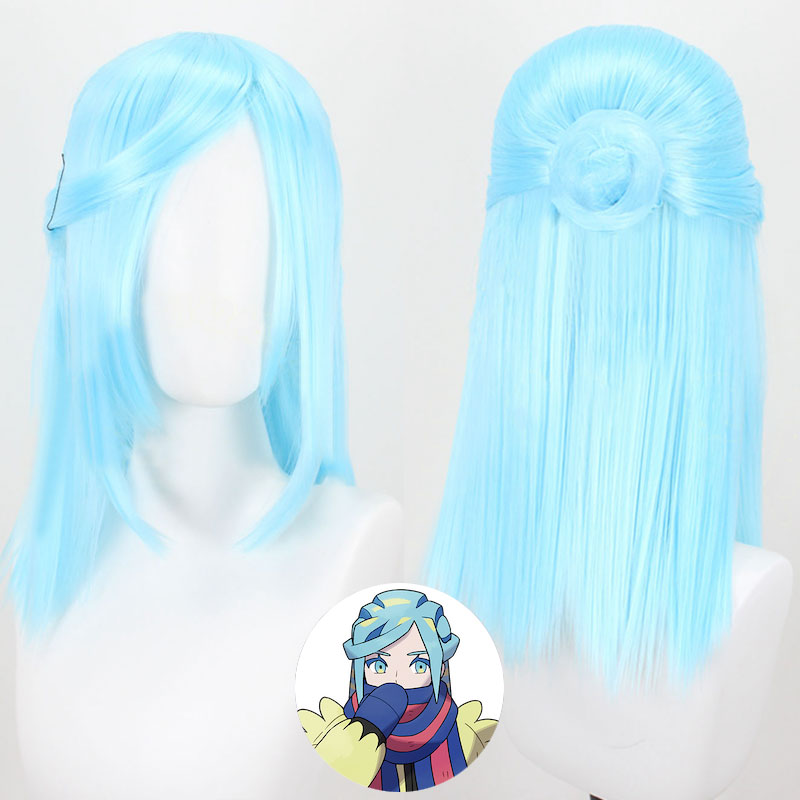 Pokemon Pokémon Scarlet and Violet Grusha Blue Cosplay Wig