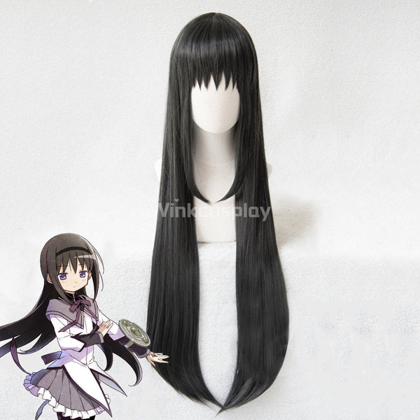 Puella Magi Madoka Magica Akemi Homura Black Cosplay Wig