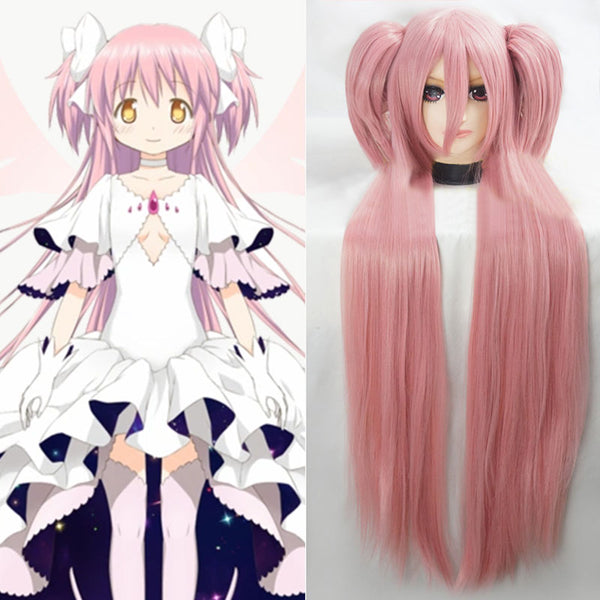 Puella Magi Madoka Magica Madoka Kaname Angel Pink Cosplay Wig