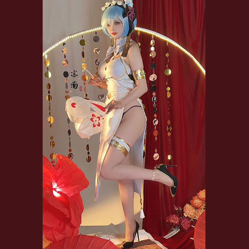 Re: Life In A Different World From Zero Re: Zero Starting Life in Another World Rem Graceful Beauty Cheongsam Cosplay Costume