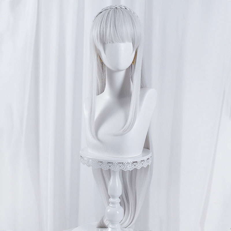 Re: Life In A Different World From Zero Emilia Silver White Cosplay Wig