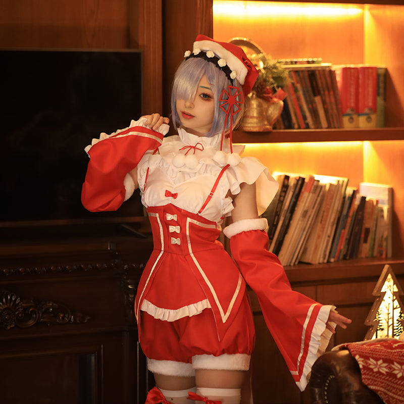 Re: Zero Starting Life in Another World Christmas Rem Cosplay Costume