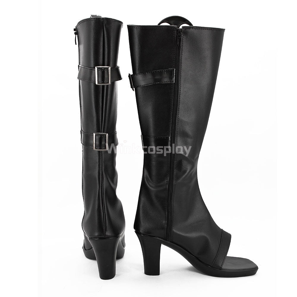 Sakura Haruno from Naruto Halloween Black Shoes Cosplay Boots - B Edition - Winkcosplay