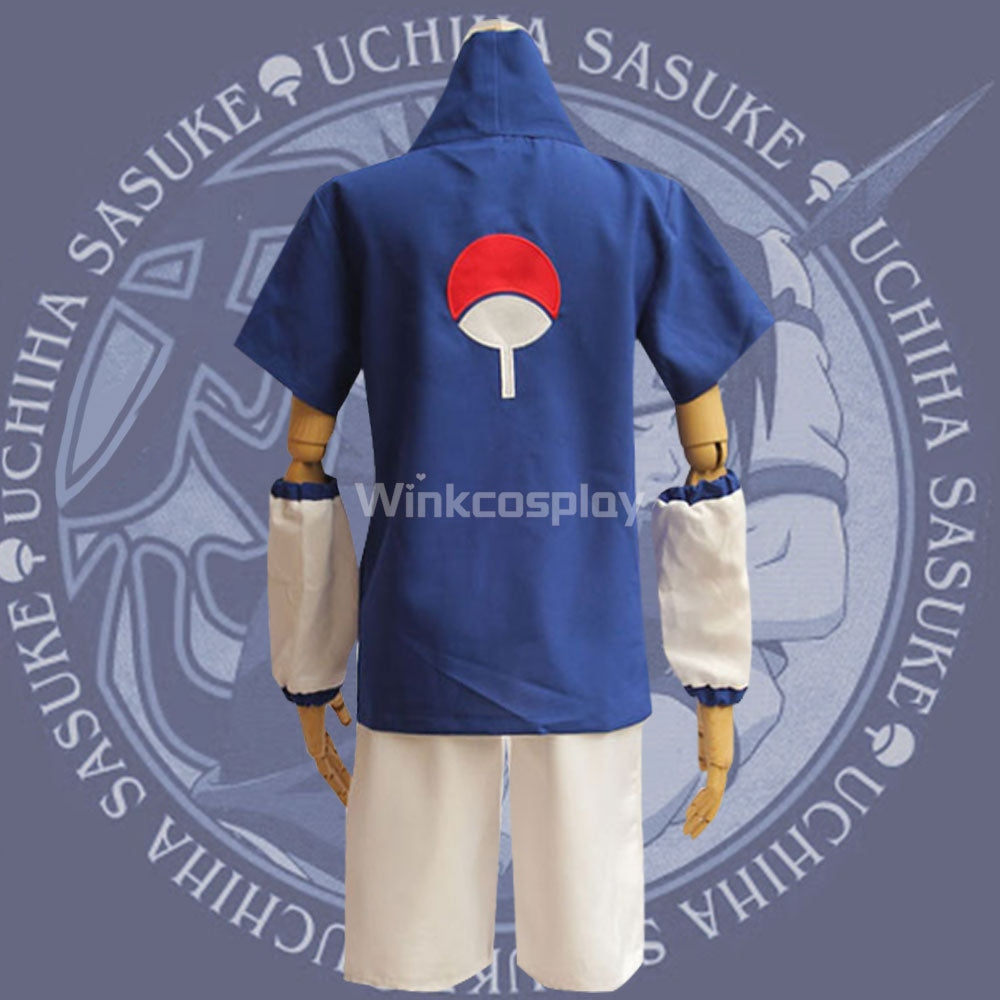 Sasuke Uchiha Young from Naruto Halloween Cosplay Costume