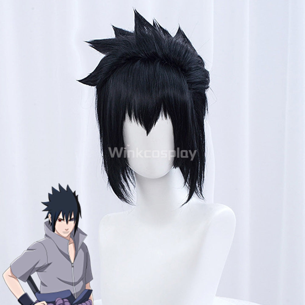 Sasuke Uchiha from Naruto Halloween Black Cosplay Wig