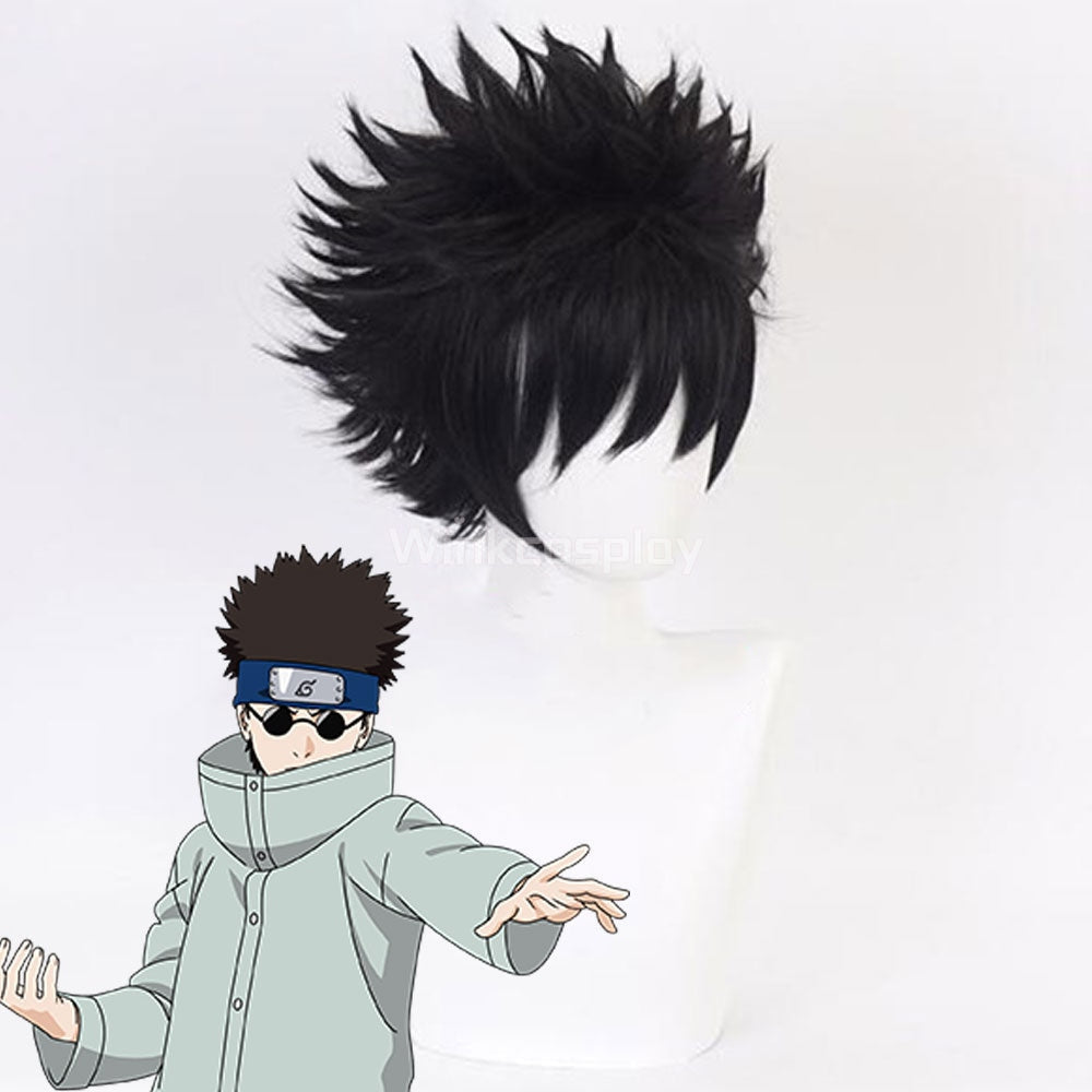 Shino Aburame from Naruto Halloween Black Cosplay Wig