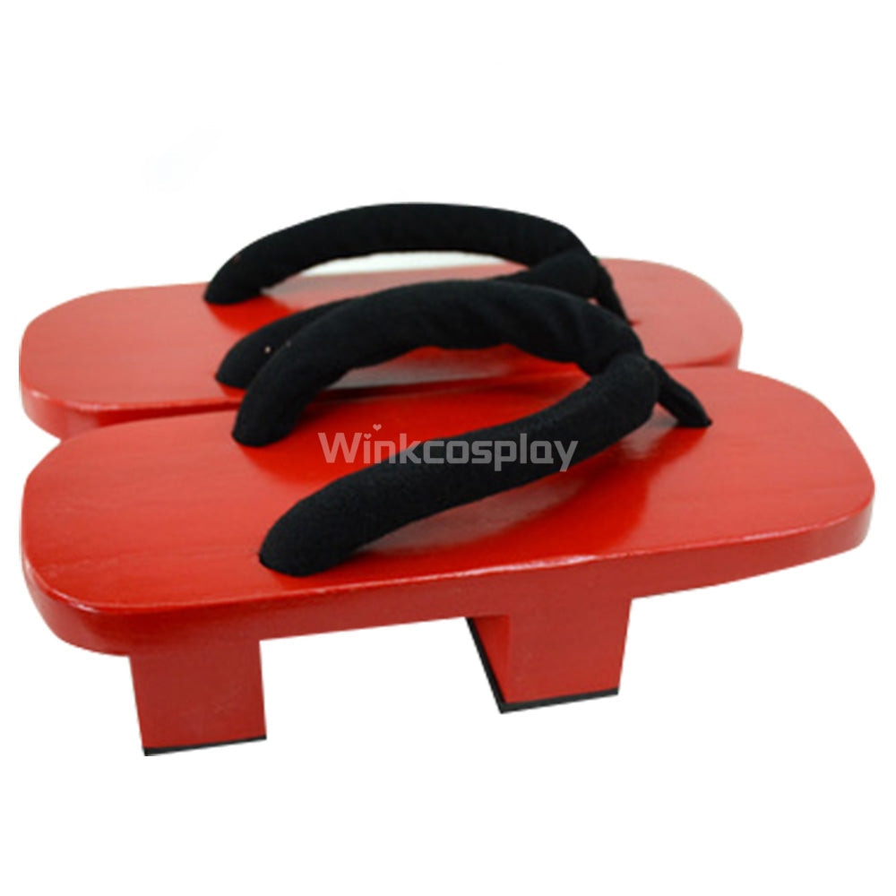 Shippuuden Jiraiya from Naruto Halloween Red Cosplay Shoes - Winkcosplay