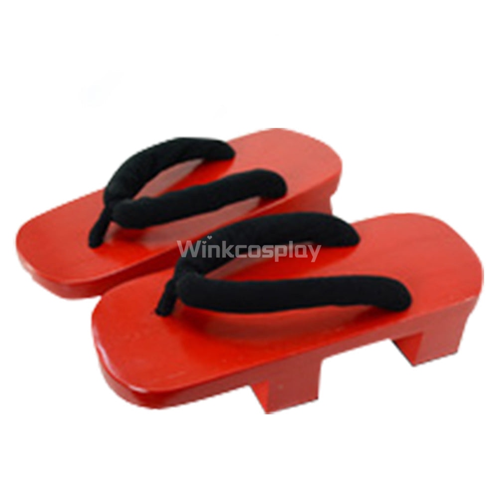 Shippuuden Jiraiya from Naruto Halloween Red Cosplay Shoes - Winkcosplay