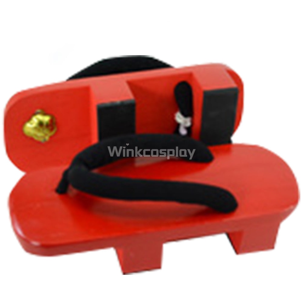 Shippuuden Jiraiya from Naruto Halloween Red Cosplay Shoes - Winkcosplay