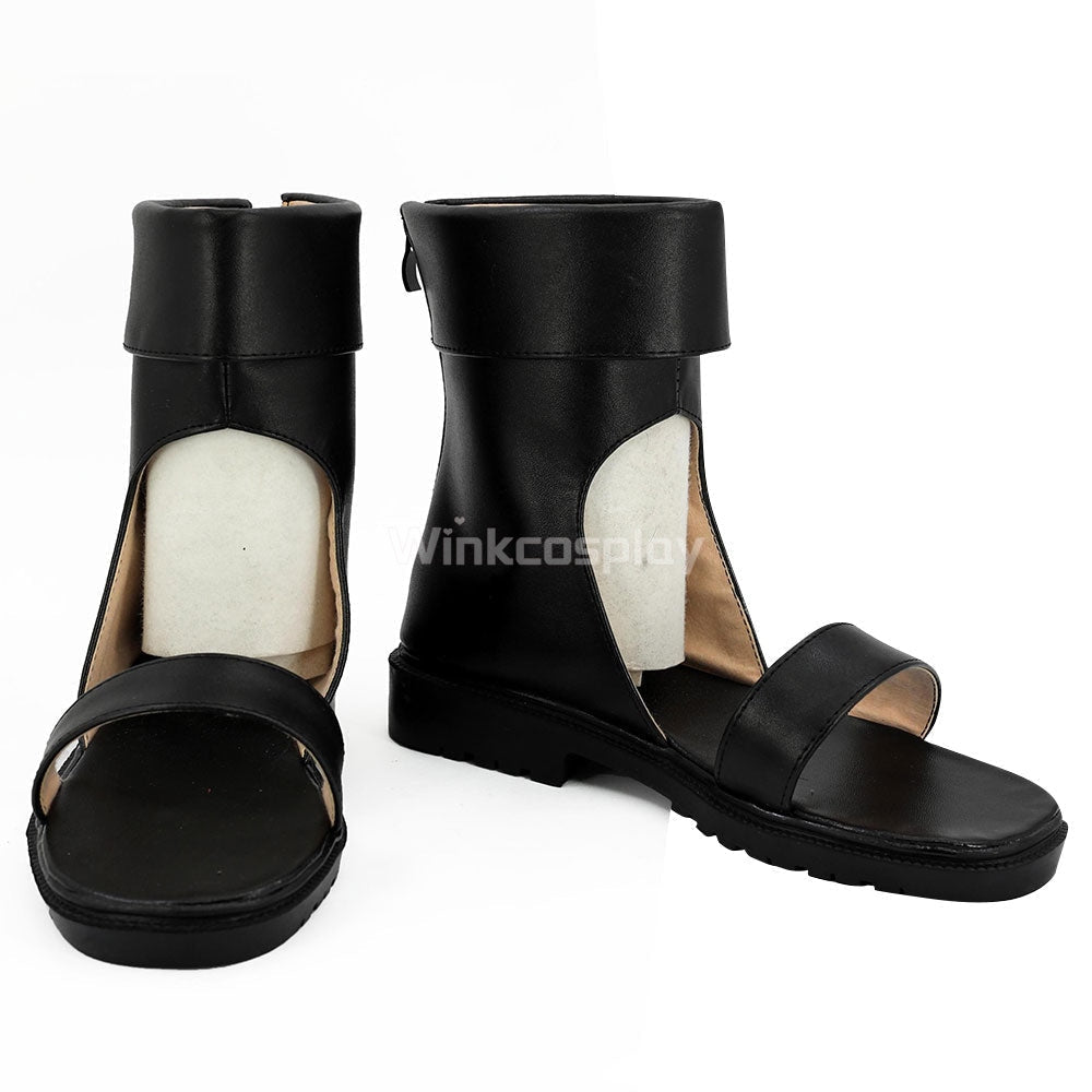 Temari from Naruto Halloween Black Cosplay Shoes - Winkcosplay