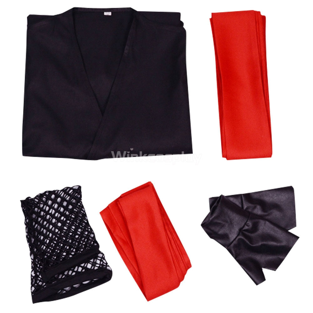 Temari from Naruto Halloween Black Kimono Cosplay Costume - B Edition