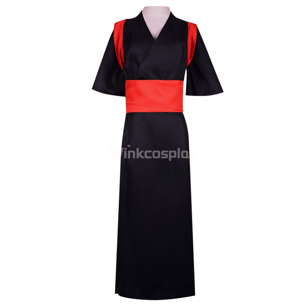 Temari from Naruto Halloween Black Kimono Cosplay Costume - B Edition