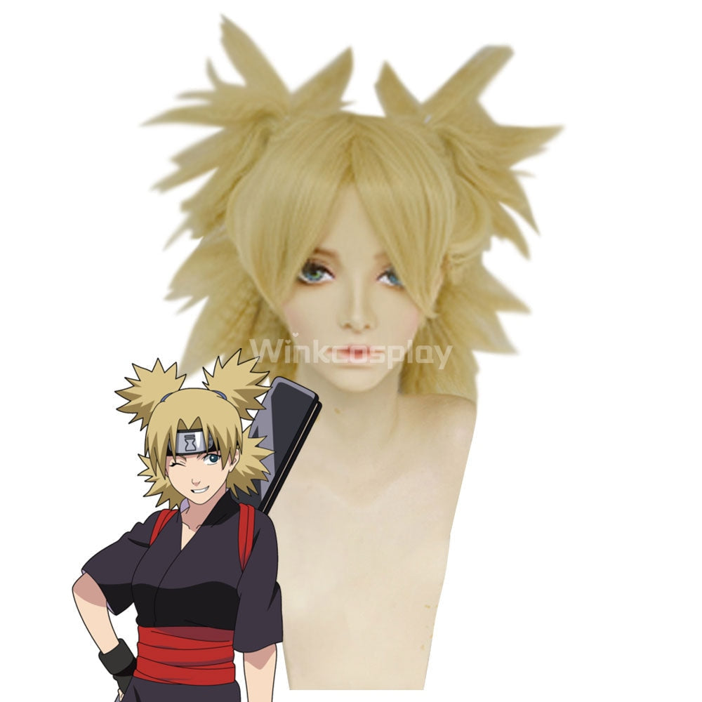 Temari from Naruto Halloween Golden Cosplay Wig - Winkcosplay