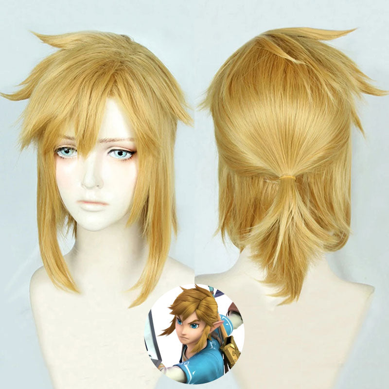 The Legend of Zelda: Breath of the Wild Link Golden Cosplay Wig
