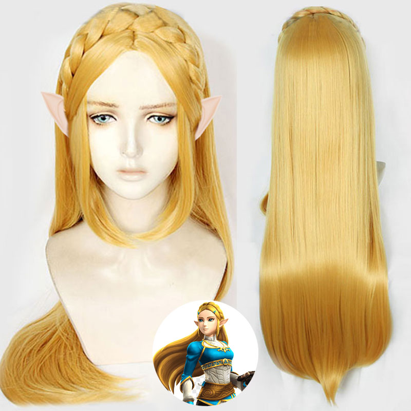TLOZ: Breath of the Wild Princess Zelda Golden Cosplay Wig B Edition