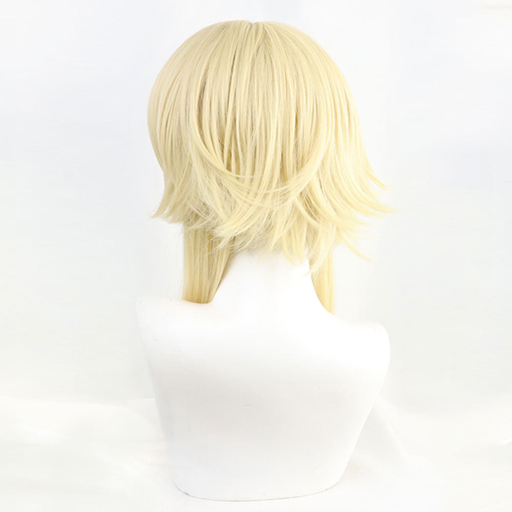 Genshin Impact Player Female Traveler Lumine Halloween Golden Cosplay Wig - Winkcosplay