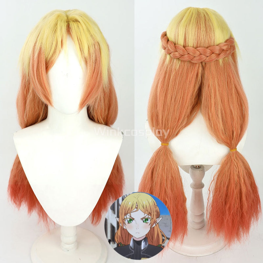 Uncle from Another World Elf Golden Orange Cosplay Wig