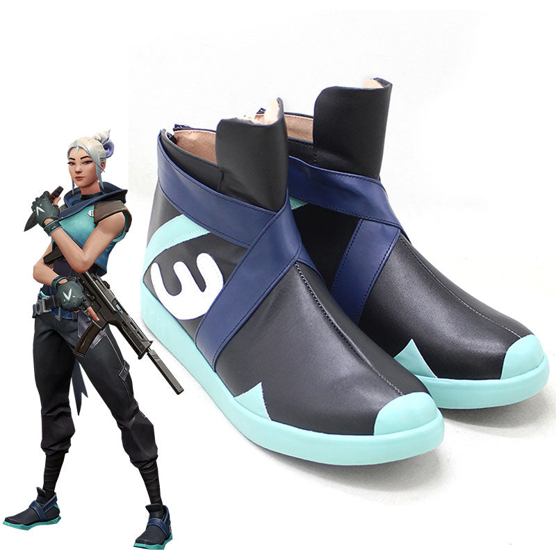 Valorant Jett Black Cosplay Shoes