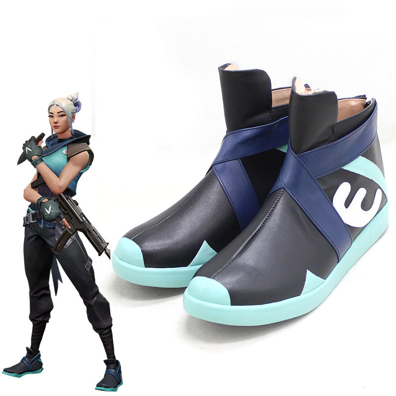 Valorant Jett Black Cosplay Shoes