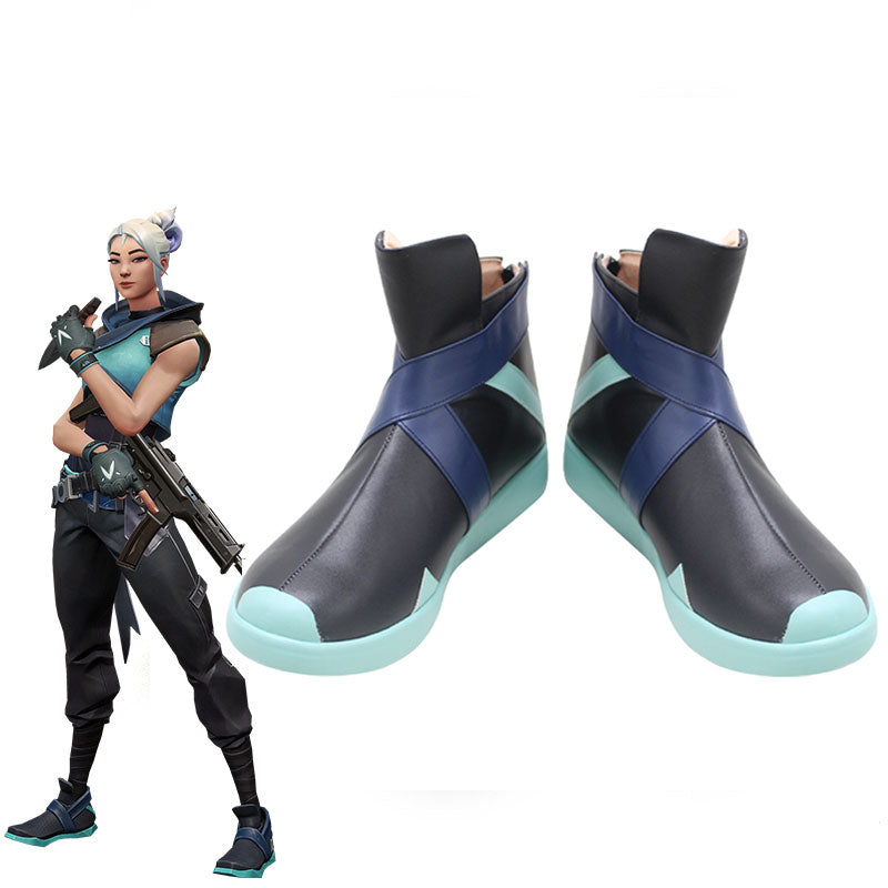 Valorant Jett Black Cosplay Shoes