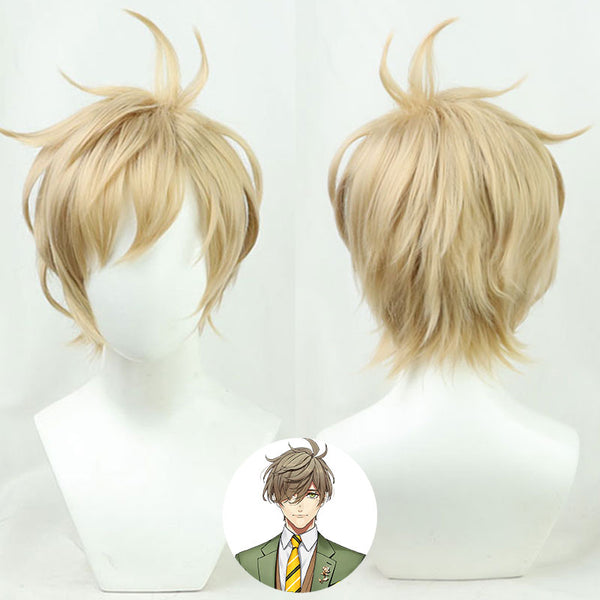 Virtual YouTuber Eden-gumi Oliver Evans Golden Cosplay Wig