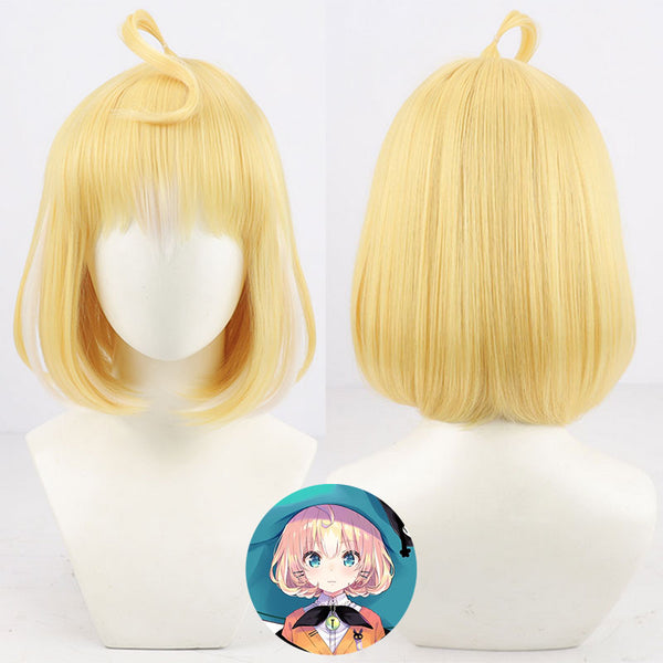 Virtual YouTuber Nijisanji Ethyria Millie Parfait Golden Cosplay Wig