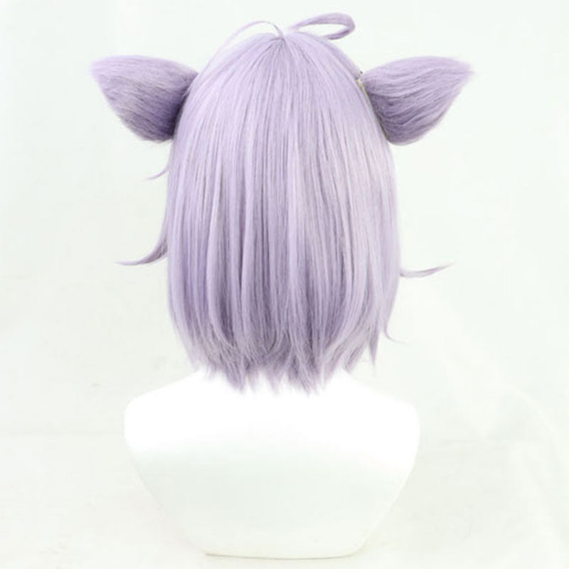 Virtual YouTuber Hololive Nekomata Okayu Cosplay Wig - Wig + Tail