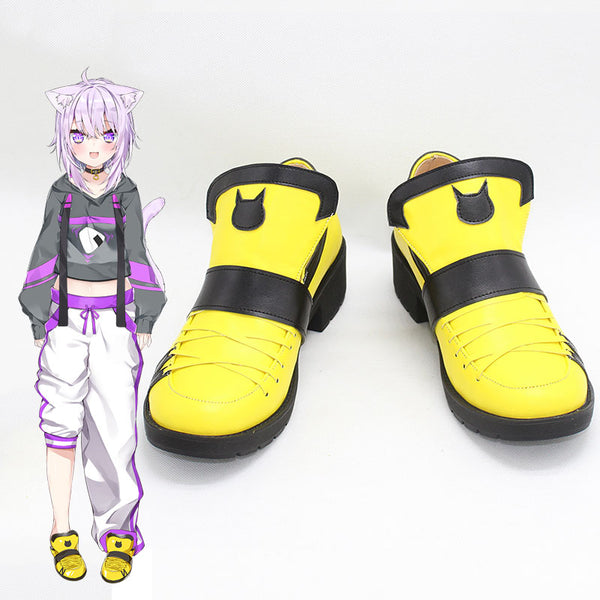Virtual YouTuber Hololive Nekomata Okayu Yellow Cosplay Shoes