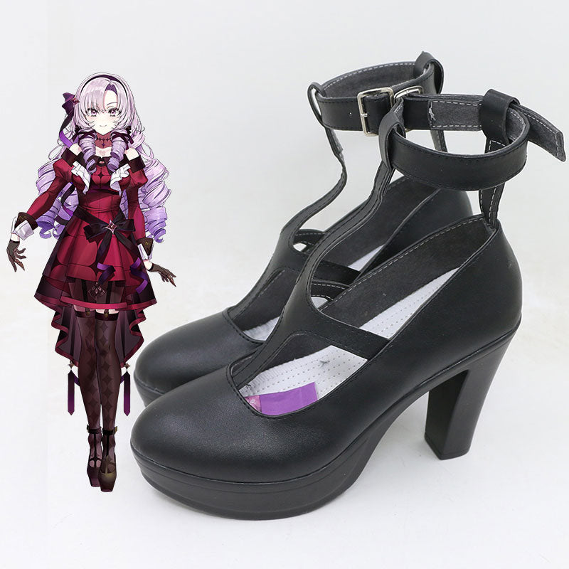 Virtual YouTuber Hyakumantenbara Salome Black Cosplay Shoes