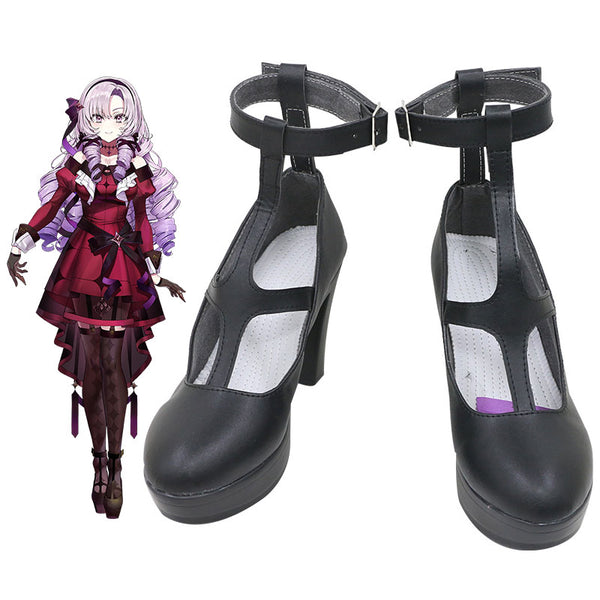 Virtual YouTuber Hyakumantenbara Salome Black Cosplay Shoes