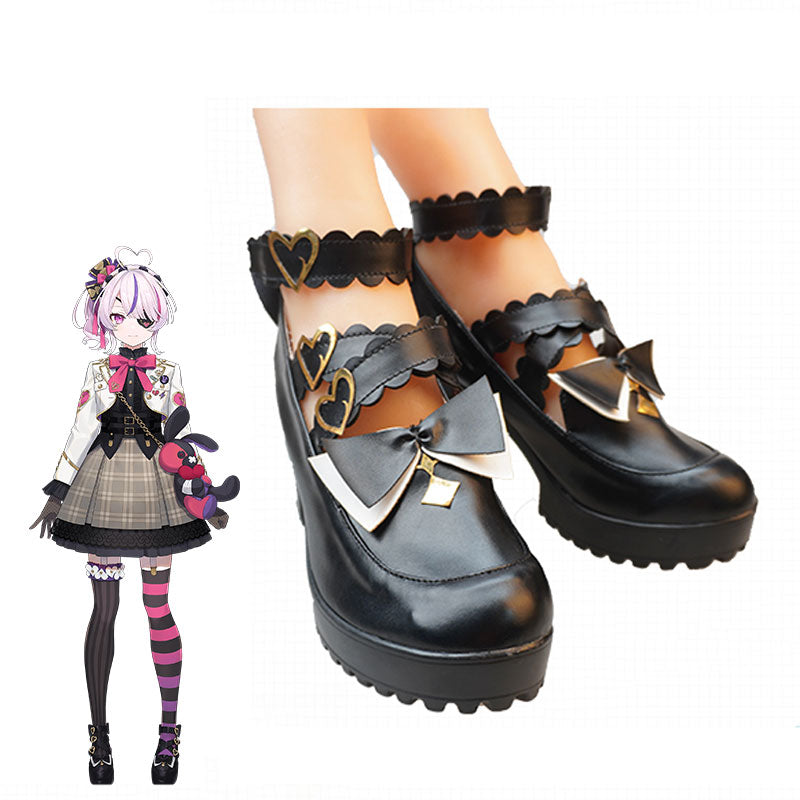 Virtual YouTuber Nijisanji ILUNA Maria Marionette Black Cosplay Shoes