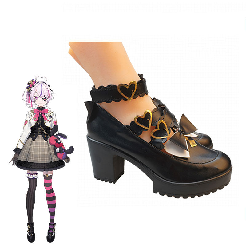 Virtual YouTuber Nijisanji ILUNA Maria Marionette Black Cosplay Shoes