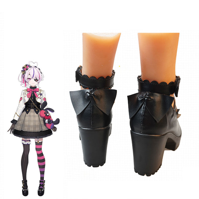 Virtual YouTuber Nijisanji ILUNA Maria Marionette Black Cosplay Shoes