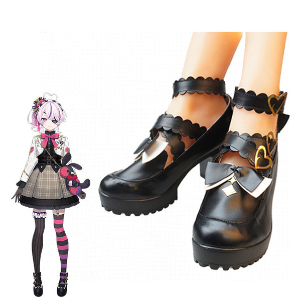 Virtual YouTuber Nijisanji ILUNA Maria Marionette Black Cosplay Shoes