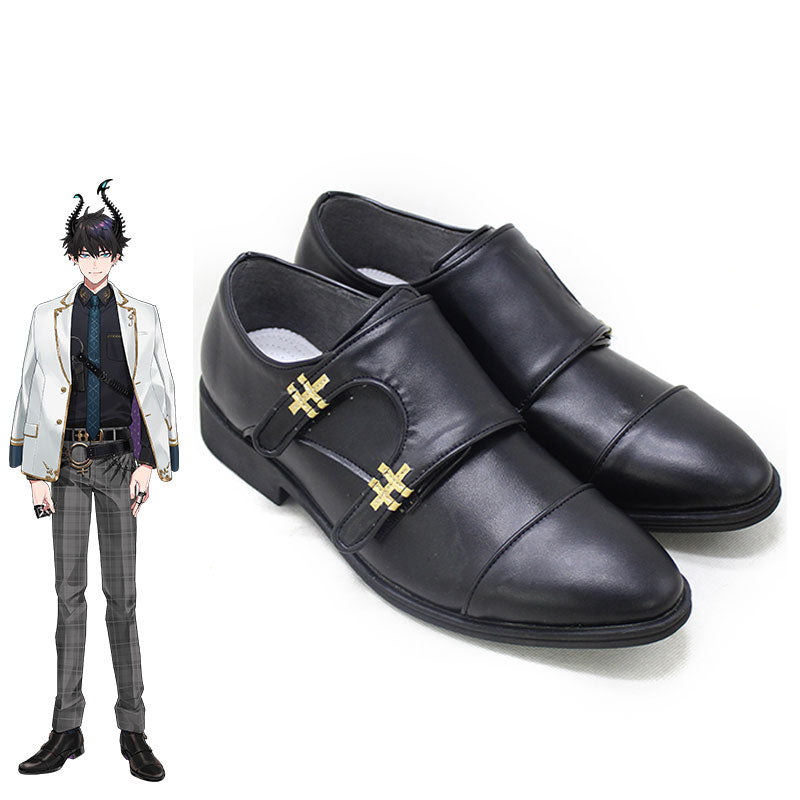 Virtual YouTuber Nijisanji ILUNA Ren Zotto Black Cosplay Shoes